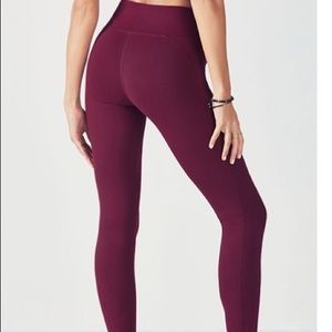 Fabletics High Waisted Cranberry Leggings